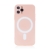 Kryt pro Apple iPhone 11 Pro Max - MagSafe magnety - silikonový - s kroužkem - růžový