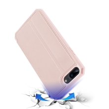 Pouzdro DUX DUCIS pro Apple iPhone 7 Plus / 8 Plus - umělá kůže - růžové