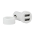 Mini autonabíječka s 2 USB porty pro Apple iPhone / iPad / iPod - 3000 mA - bílá