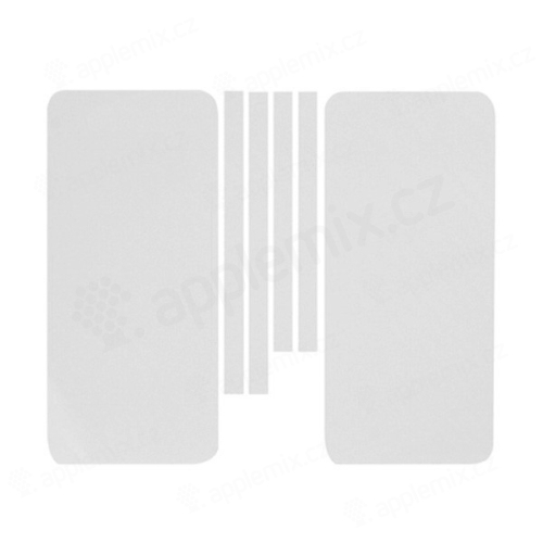 Ochranná dekorační celoobvodová vrstva pro Apple iPhone 5 - karbon - bílá