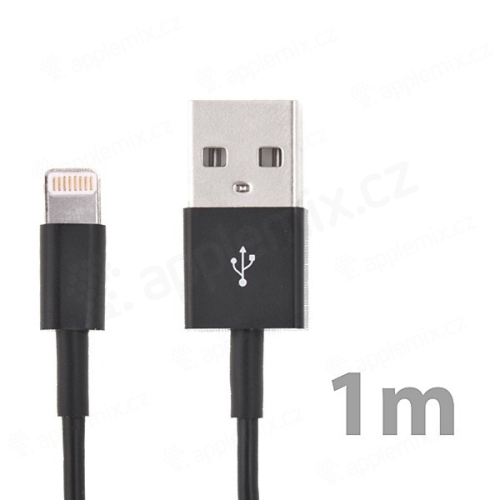 Synchronizační a nabíjecí kabel Lightning pro Apple iPhone / iPad / iPod - černý - 1m