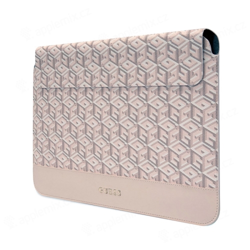 Puzdro GUESS G Cube pre Apple MacBook 13" / 14" - umelá koža - ružové