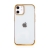 Kryt FORCELL Electro pro Apple iPhone 12 mini - gumový - průhledný / zlatý