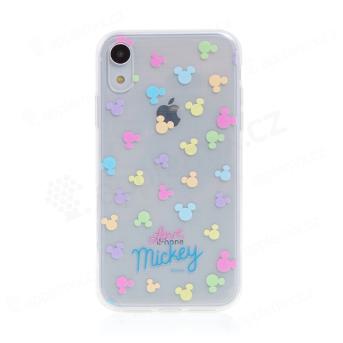 Kryt Disney pre Apple iPhone Xr - Hlava Mickey Mouse - gumový - farebný