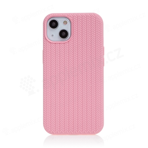 Kryt pro Apple iPhone 13 - silikonový - růžový pletenec