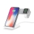 Stojánek / bezdrátová nabíječka Qi 2v1 - Apple iPhone / AirPods s Qi + Watch - pevný - bílý