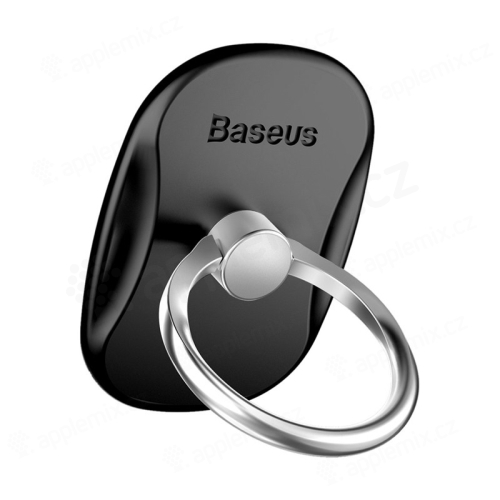 Stojánek / prsten BASEUS pro Apple iPhone - kovový - černý / stříbrný