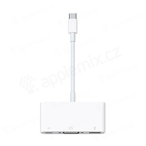 Originálny multiportový adaptér Apple USB-C VGA (VGA + USB-A + USB-C) - Biely