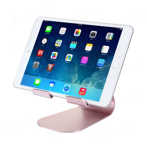 Stojánek pro Apple iPad - nastavitelný držák - hliníkový - Rose Gold růžový