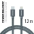 Synchronizační a nabíjecí kabel SWISSTEN - USB-C - Lightning pro Apple zařízení - tkanička - šedý - 1,2m
