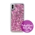 Kryt pro Apple iPhone Xs Max - plastový / gumový - zrcadlový - pohyblivé třpytky - růžový