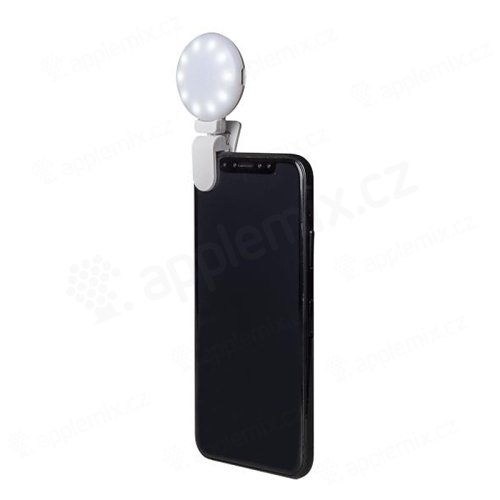 LED selfie světlo / blesk CELLY pro Apple iPhone - bílé
