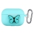 Puzdro / obal pre Apple AirPods Pro - karabínka + motýlik - silikónové - svetlo modré