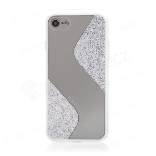 Kryt S line pre Apple iPhone 7 / 8 / SE (2020) / SE (2022) - zrkadlový - plast / guma - strieborný