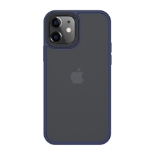Kryt BENKS pro Apple iPhone 12 / 12 Pro - plastový / gumový - šedý / modrý