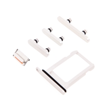 Rámeček / šuplík na Nano SIM + boční tlačítka pro Apple iPhone 12 mini - bílý - kvalita A+