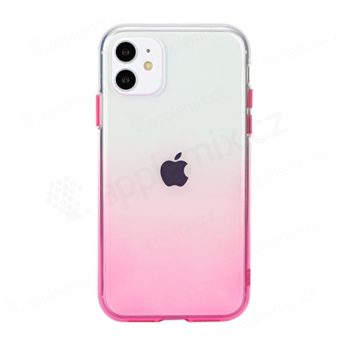 Kryt pro Apple iPhone 11 - gumový - průhledný / růžový