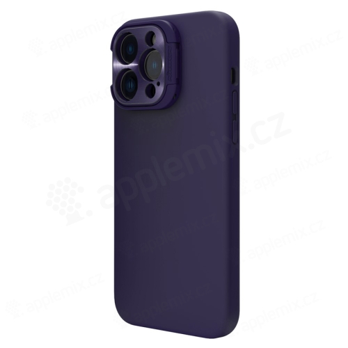 Kryt NILLKIN pro Apple iPhone 14 Pro - podpora MagSafe - stojánek - silikonový - fialový