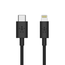 Synchronizační a nabíjecí kabel BELKIN USB-C - Lightning pro Apple zařízení - černý - MFi - 90cm