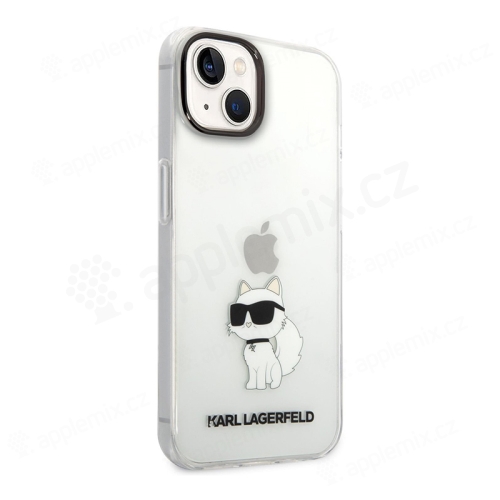 Kryt KARL LAGERFELD Glitter pro Apple iPhone 14 - Choupette NFT - plastový / gumový - průhledný