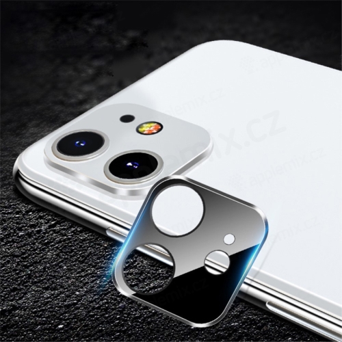 Tvrzené sklo (Tempered Glass) pro Apple iPhone 11 - na čočku fotoaparátu - kovový rámeček