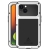 Puzdro LOVE MEI pre Apple iPhone 14 - vonkajšie - kov / silikón / tvrdené sklo - biele