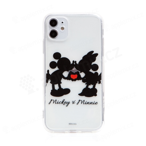 Kryt DISNEY pro Apple iPhone 11 - zamilovaní Mickey a Minnie - gumový - průhledný