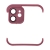 Bumper / mini rámeček pro Apple iPhone 12 + tvrzené sklo na čočky kamery - silikonový - vínový