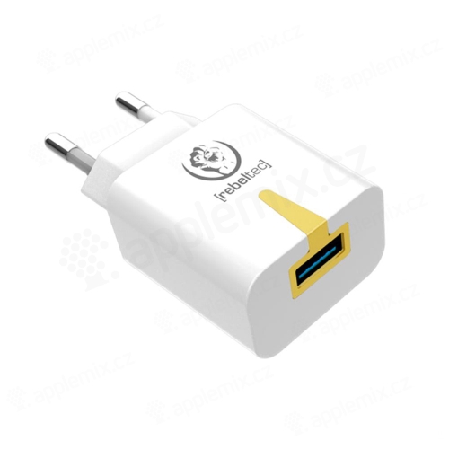 Nabíjačka / napájací adaptér EÚ REBELTEC H100 - 1x USB - 18W QuickCharge - biela
