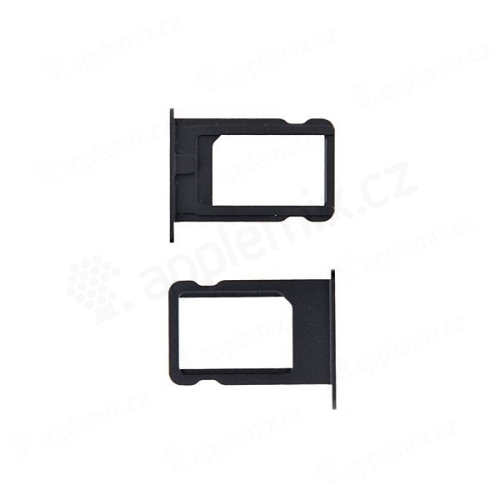 Puzdro / šuplík na kartu Nano SIM pre Apple iPhone 5 - čierne - Kvalita A+