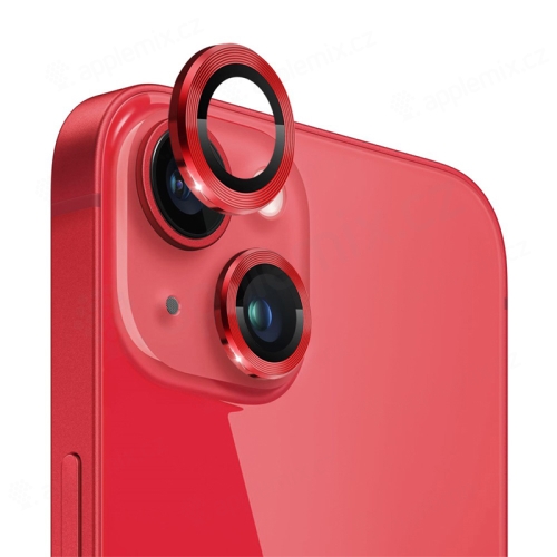 Tvrzené sklo (Tempered Glass) pro Apple iPhone 13 / 13 mini - na kameru - 2 kusy - červené
