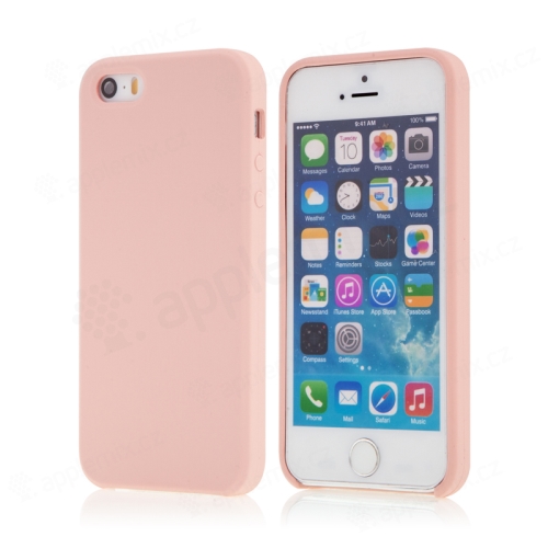 Kryt pro Apple iPhone 5 / 5S / SE - gumový - příjemný na dotek - růžový