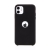 Kryt pro Apple iPhone 11 - gumový - příjemný na dotek - s výřezem pro logo - černý
