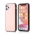 Kryt FORCELL Glass pro Apple iPhone 11 Pro Max - gumový / skleněný - růžový