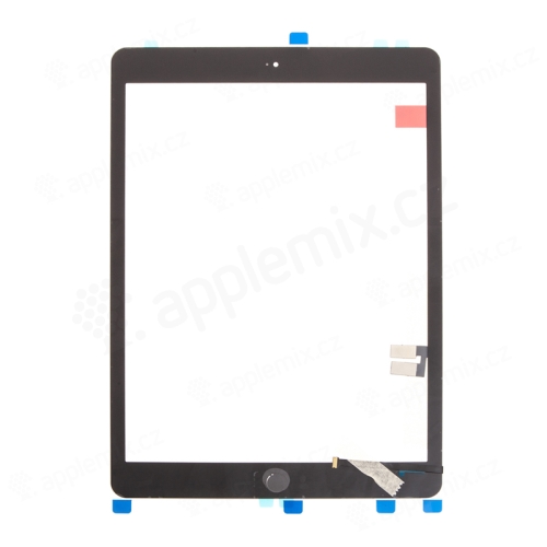 Dotykové sklo (dotyková obrazovka) + tlačidlo Home pre Apple iPad 10,2" 7 / 8 / 9 - (2019 / 2020 / 2021) - čierne - kvalita A+