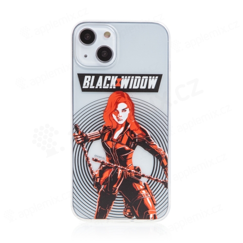 Kryt MARVEL pre Apple iPhone 13 - Black Widow - gumový - čierny