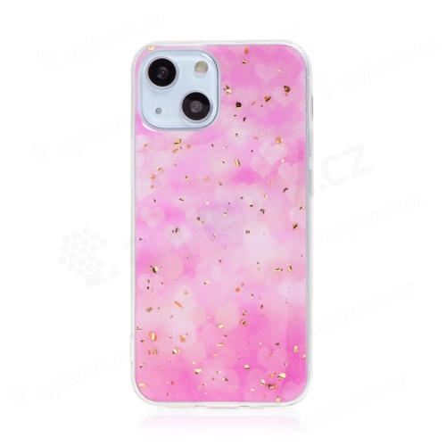 Kryt pre Apple iPhone 13 - plast / guma - ružové mraky