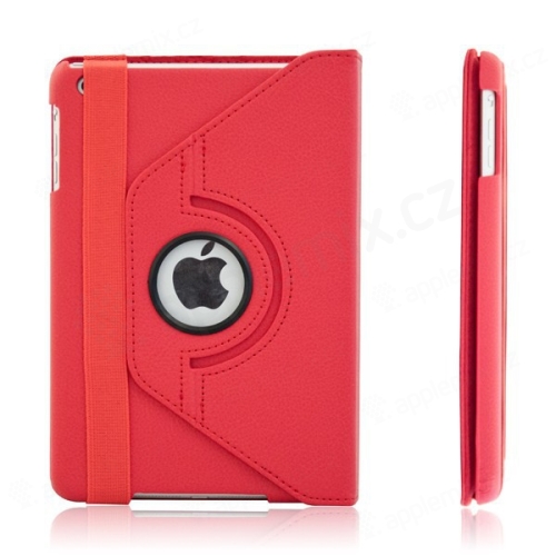 Pouzdro / kryt pro Apple iPad mini / mini 2 / mini 3 - 360° otočný držák - červené