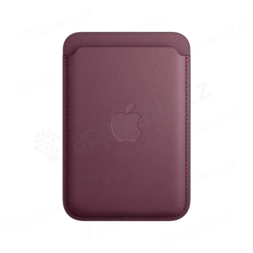 Originálna peňaženka MagSafe pre Apple iPhone - Jemne tkaná umelá koža - morušovo červená