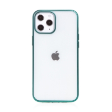 Kryt FORCELL Electro Matt pro Apple iPhone 12 / 12 Pro - gumový - průhledný / zelený