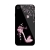 Kryt NXE pro Apple iPhone 7 / 8 / SE (2020) - nazdobená lodička - sklo / guma - černý / růžový