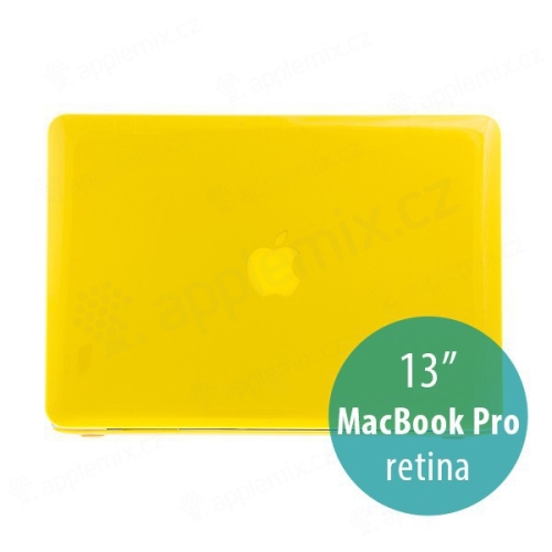 Tenké ochranné plastové puzdro pre Apple MacBook Pro 13 Retina (model A1425, A1502) - lesklé - žlté