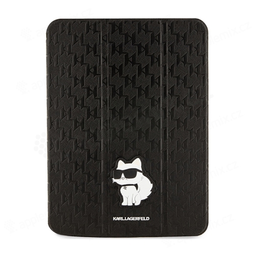 Pouzdro KARL LAGERFELD Saffiano NFT pro Apple iPad 10 (10,9)" umělá kůže - kočka Choupette - černé