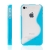 Ochranný kryt / pouzdro pro Apple iPhone 4 / 4S protiskluzový - modro-průhledný