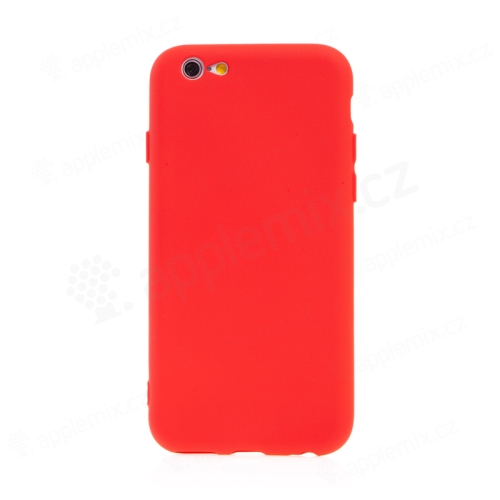 Kryt pre Apple iPhone 6 / 6S - príjemný na dotyk - silikónový - červený