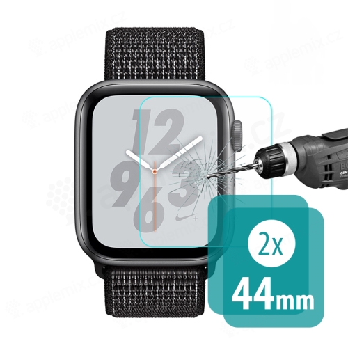 Tvrzené sklo (Tempered Glass) ENKAY pro Apple Watch 44mm series 4 - čiré - sada 2 ks