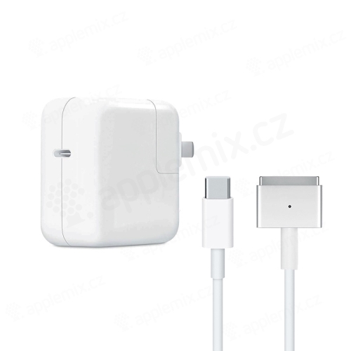 Nabíječka pro Apple MacBook Pro 13 Retina - 61W USB-C + USB-C / MagSafe 2 kabel - bílá