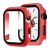 Tvrzené sklo + rámeček pro Apple Watch 45mm Series 7 - červený