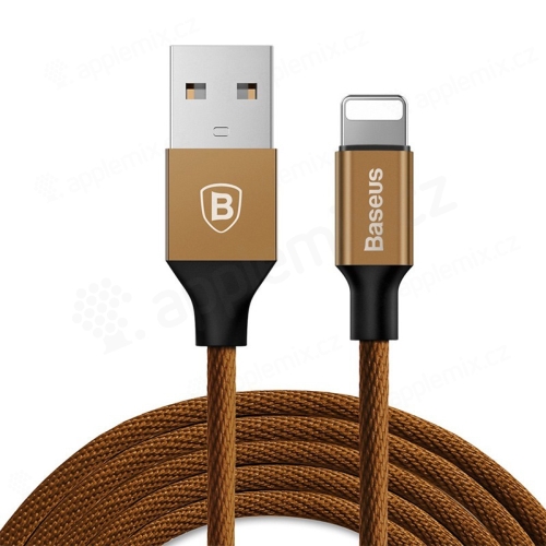 Synchronizační a nabíjecí kabel BASEUS - konektor Lightning pro Apple iPhone / iPad / iPod - hnědý - 3m