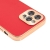 Kryt pre Apple iPhone 12 Pro - kožený + pokovovaný povrch - červený / medený